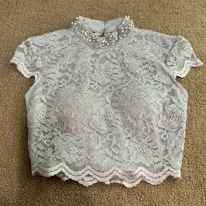 Silver Formal Top